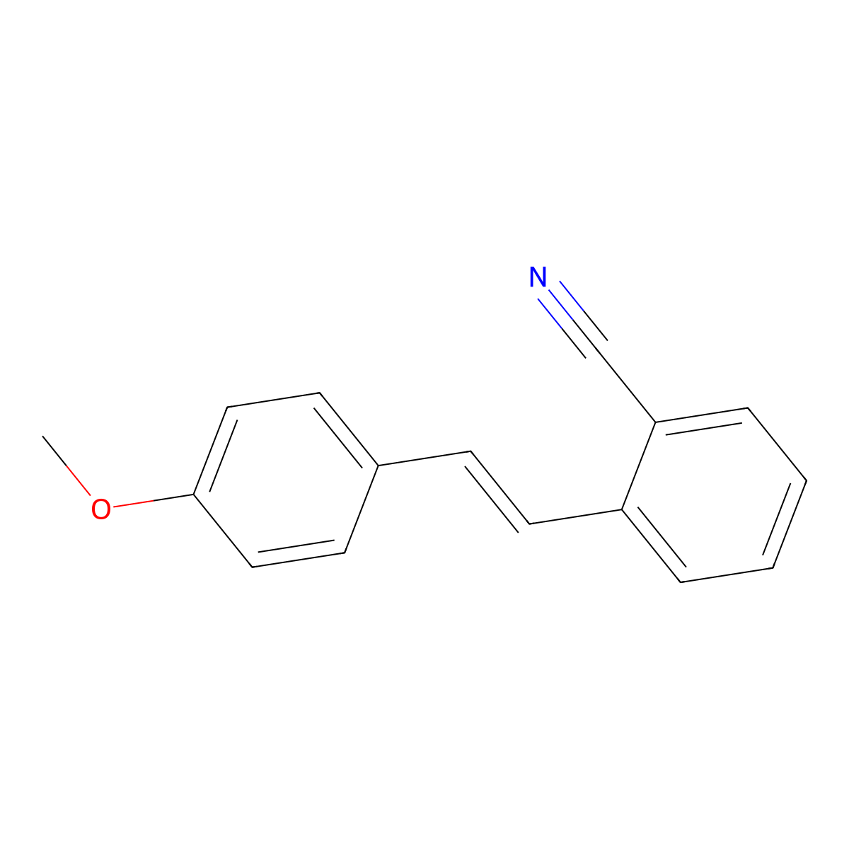 2-[2-(4-Methoxyphenyl)ethenyl]benzonitrile molecular structure, CAS 62100-09-8