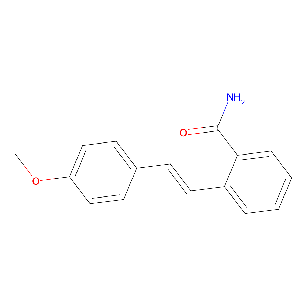 2-[2-(4-Methoxyphenyl)ethenyl]benzamide molecular structure, CAS 62100-10-1