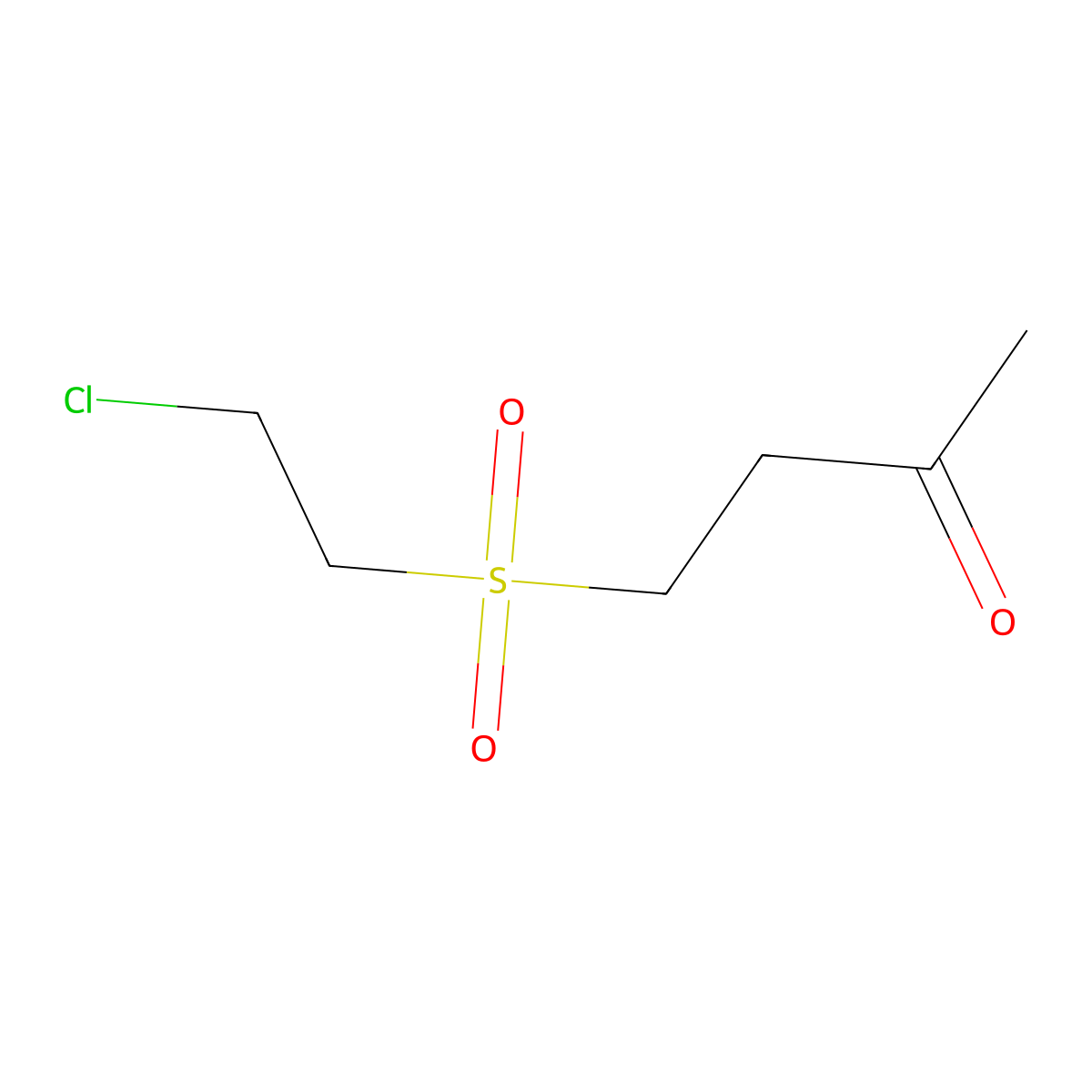 2-Butanone, 4-[(2-chloroethyl)sulfonyl]- molecular structure, CAS 62101-26-2