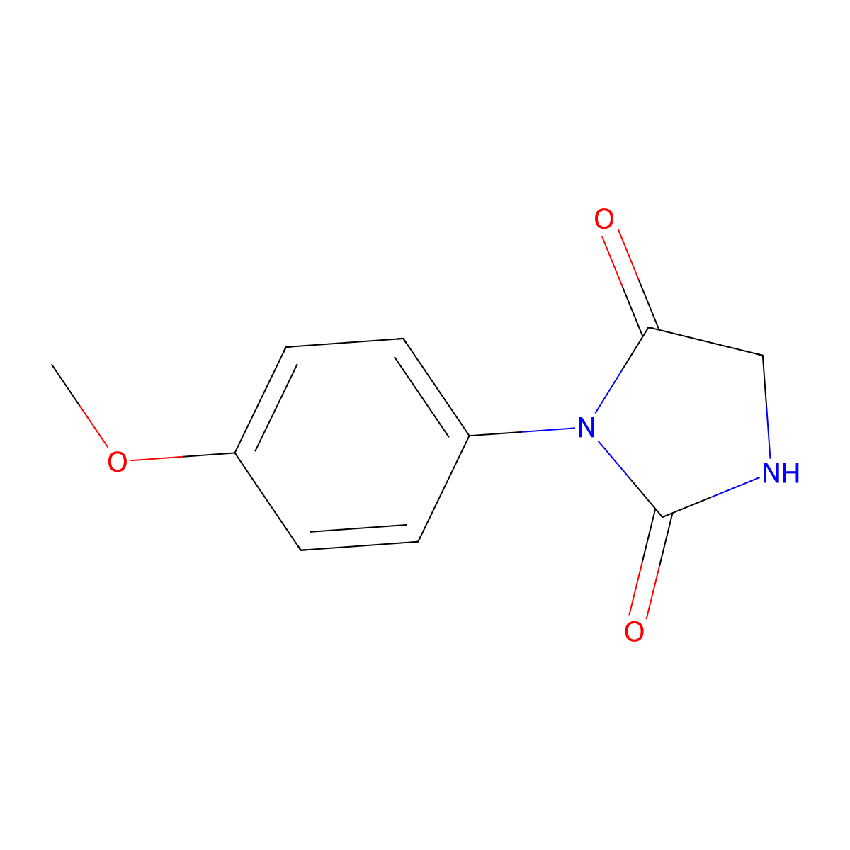 3-(4-Methoxyphenyl)imidazolidine-2,4-dione molecular structure, CAS 62101-55-7