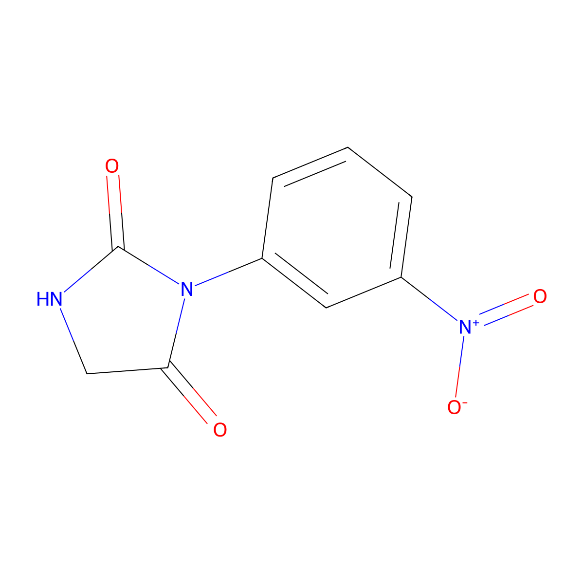 3-(3-Nitrophenyl)imidazolidine-2,4-dione molecular structure, CAS 62101-56-8