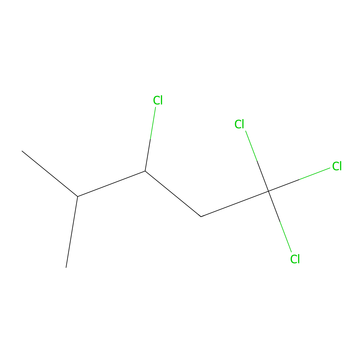 Pentane, 1,1,1,3-tetrachloro-4-methyl- molecular structure, CAS 62103-09-7