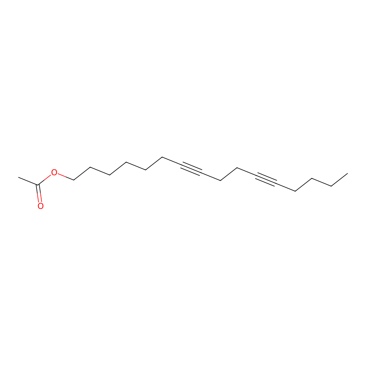 7,11-Hexadecadiyn-1-ol, 1-acetate molecular structure, CAS 62103-12-2
