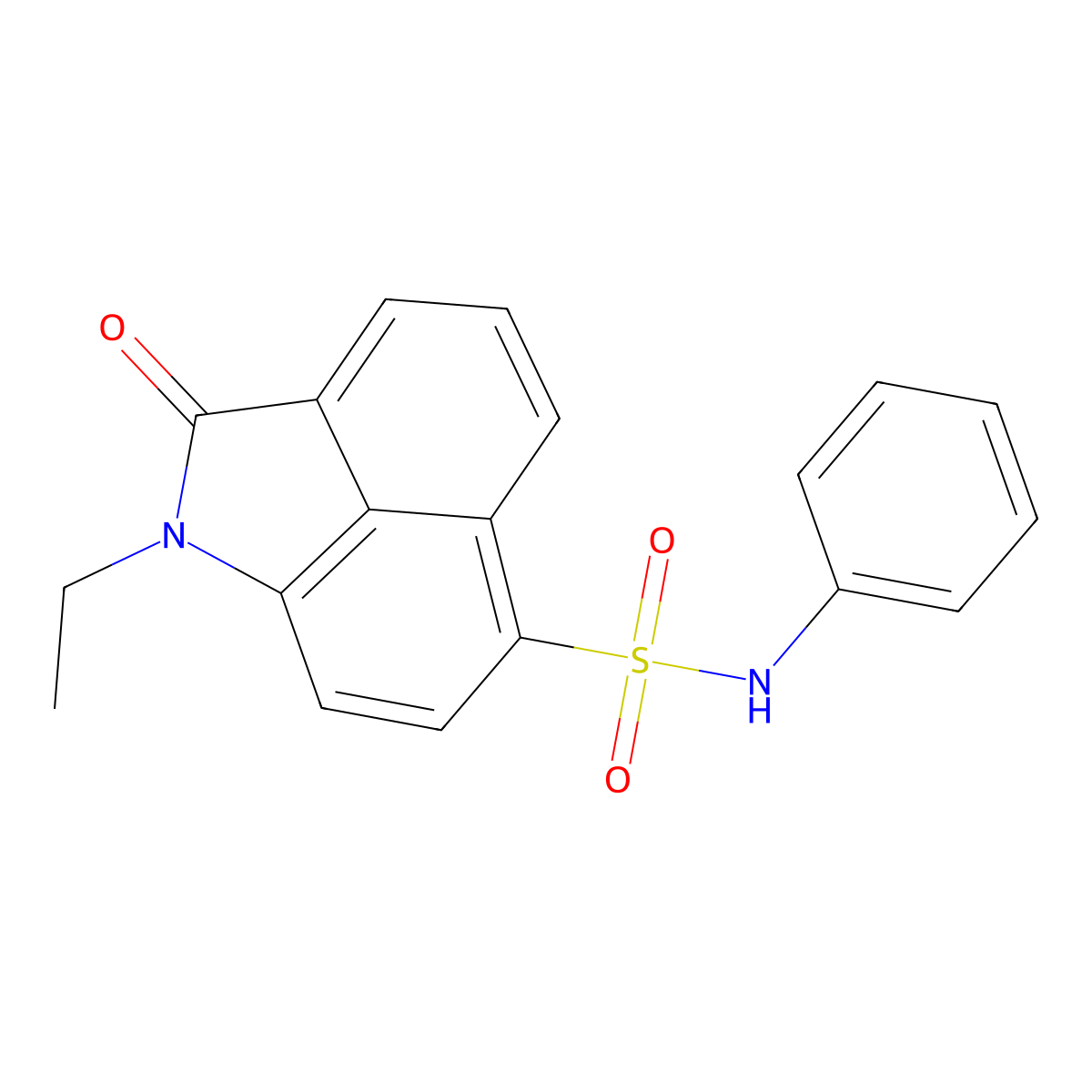 1-ethyl-2-oxo-N-phenyl-1,2-dihydrobenzo[cd]indole-6-sulfonamide molecular structure, CAS 62104-14-7
