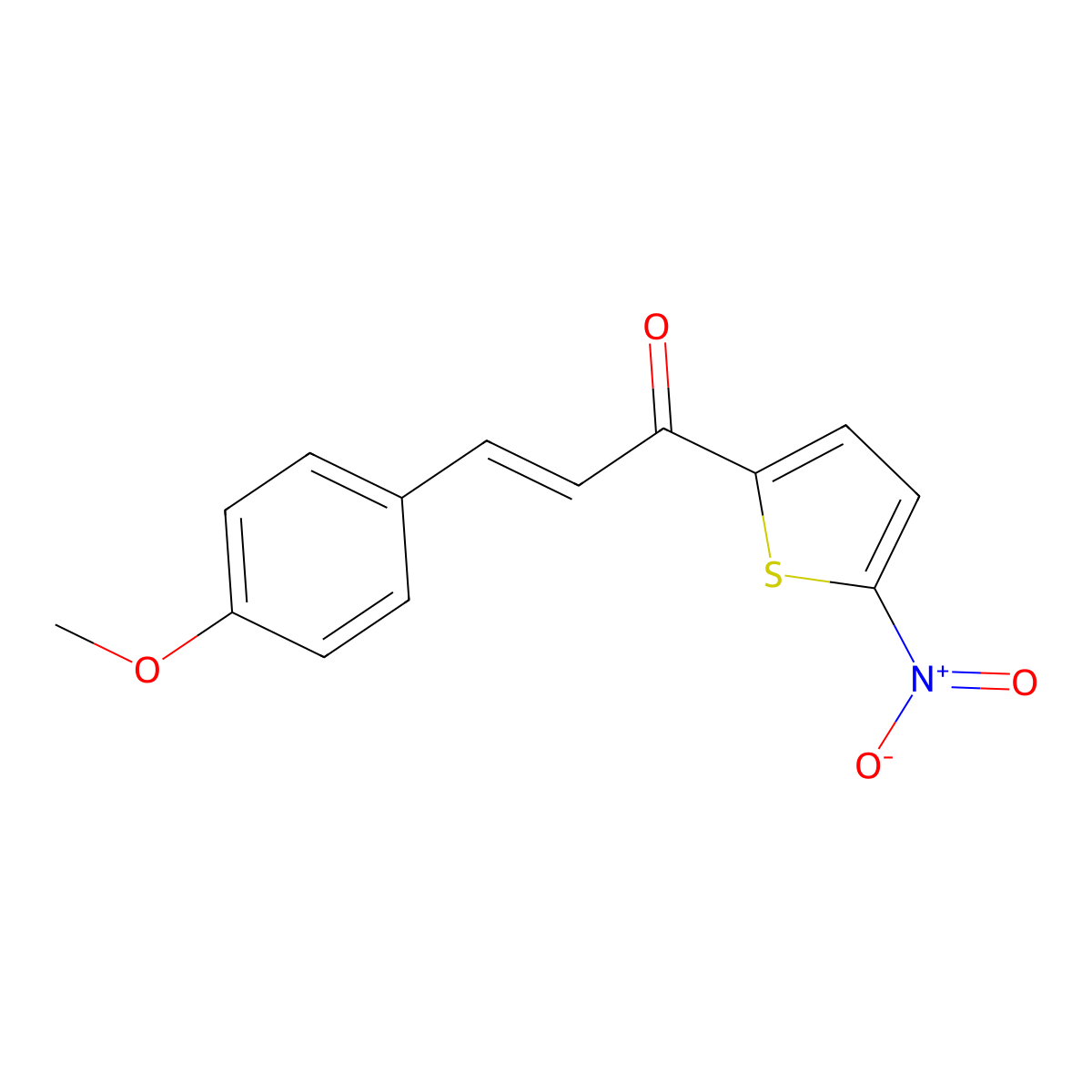 3-(4-Methoxyphenyl)-1-(5-nitrothiophen-2-yl)prop-2-en-1-one molecular structure, CAS 62105-51-5