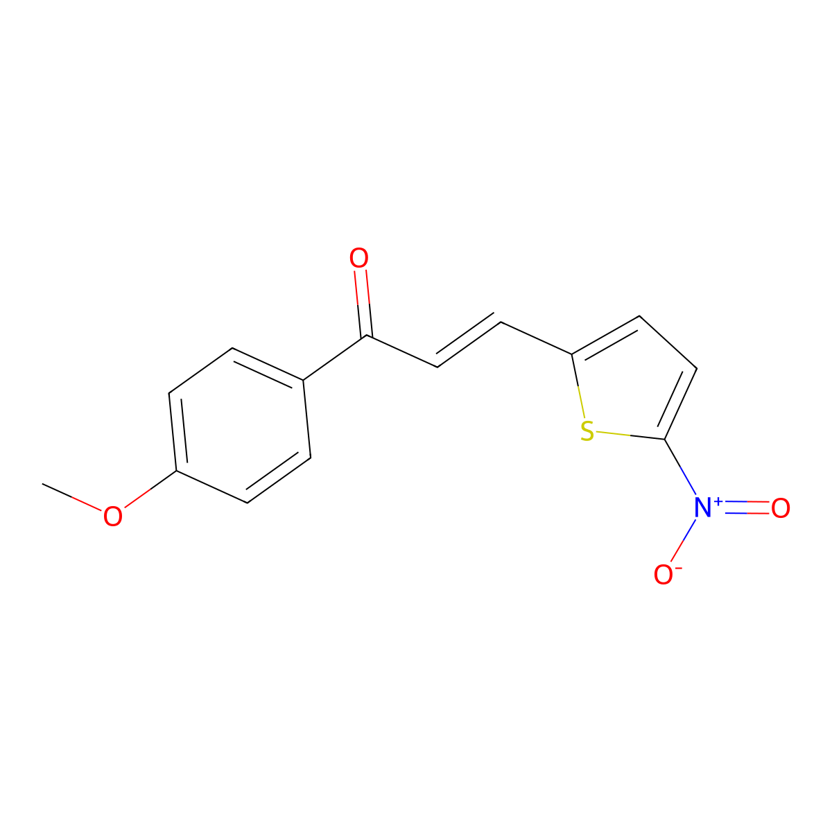 1-(4-Methoxyphenyl)-3-(5-nitrothiophen-2-yl)prop-2-en-1-one molecular structure, CAS 62105-57-1