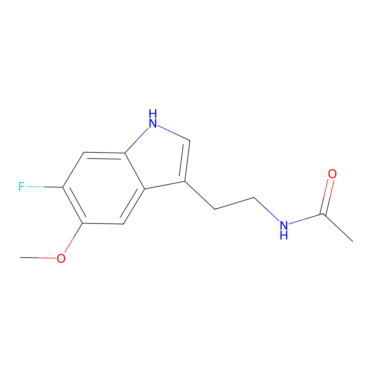 6-Fluoromelatonin molecular structure, CAS 62106-00-7