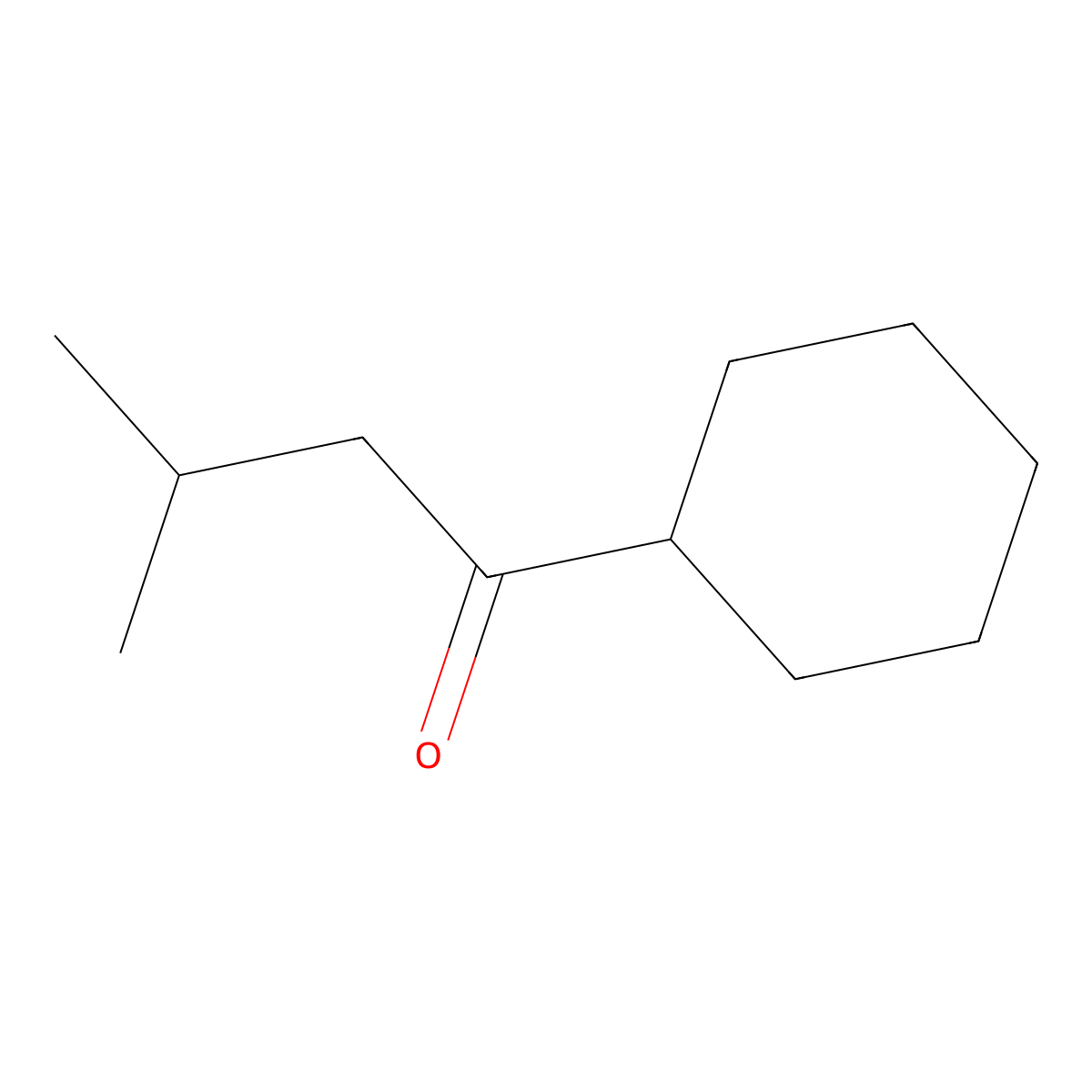 1-Cyclohexyl-3-methyl-1-butanone molecular structure, CAS 62106-65-4