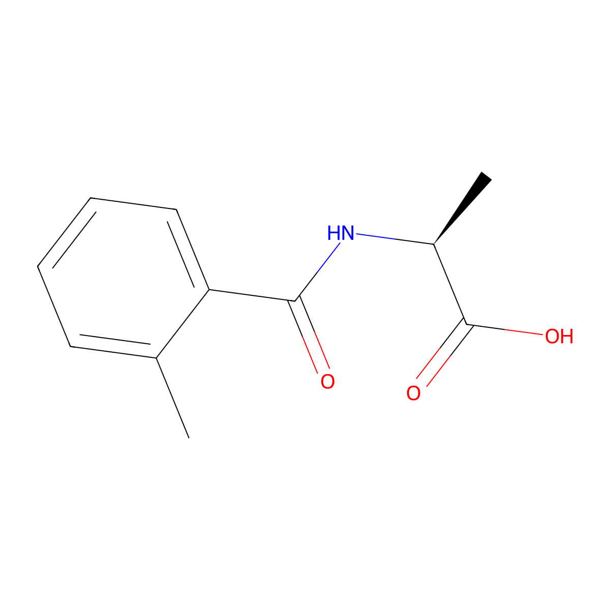 (2S)-2-[(2-methylphenyl)formamido]propanoic acid molecular structure, CAS 62108-01-4