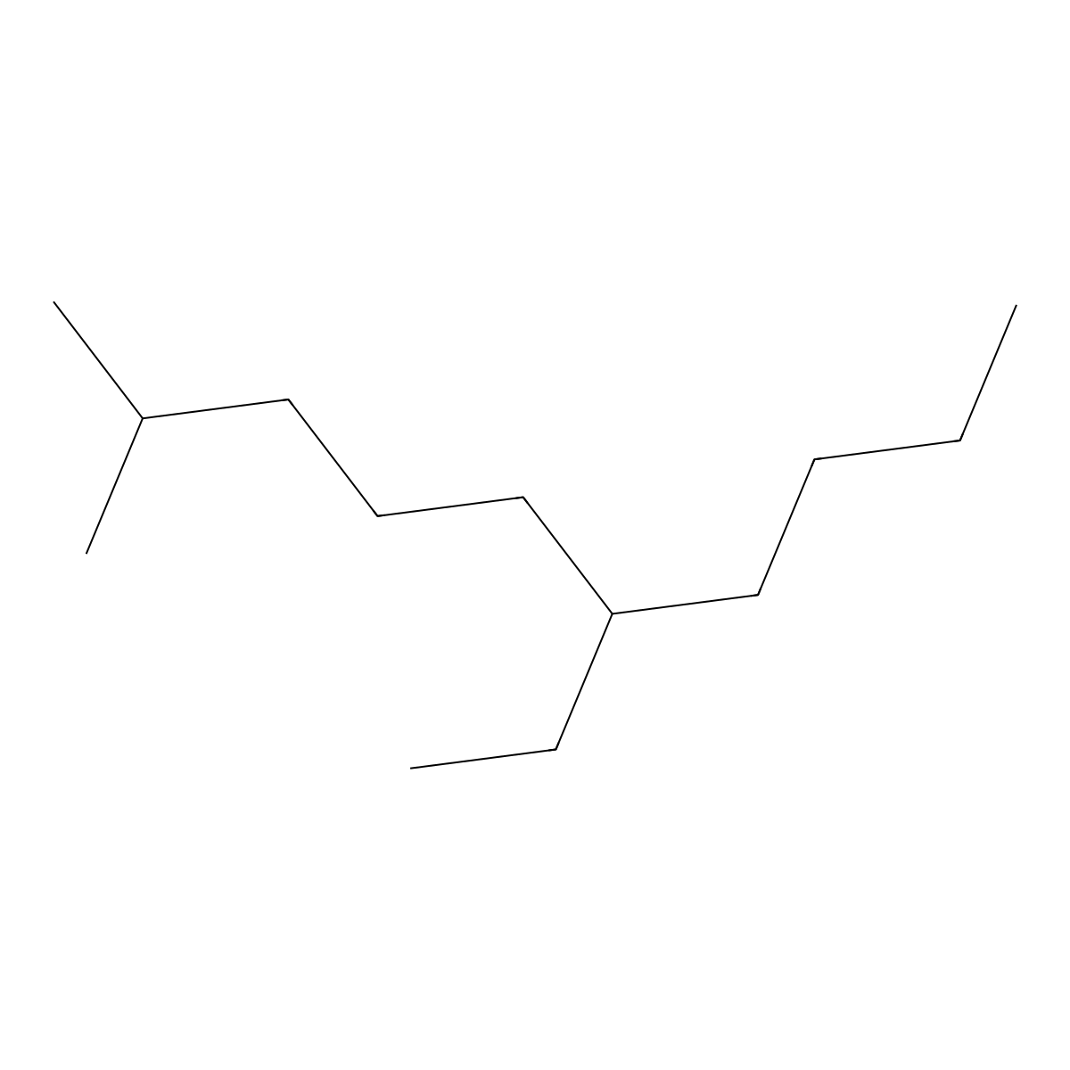 6-Ethyl-2-methyldecane molecular structure, CAS 62108-21-8