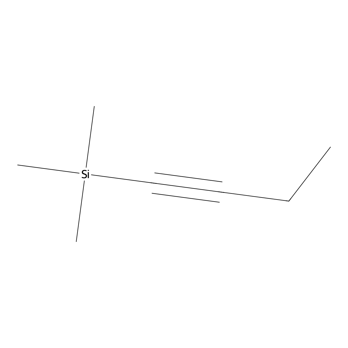 1-Butynyltrimethylsilane molecular structure, CAS 62108-37-6