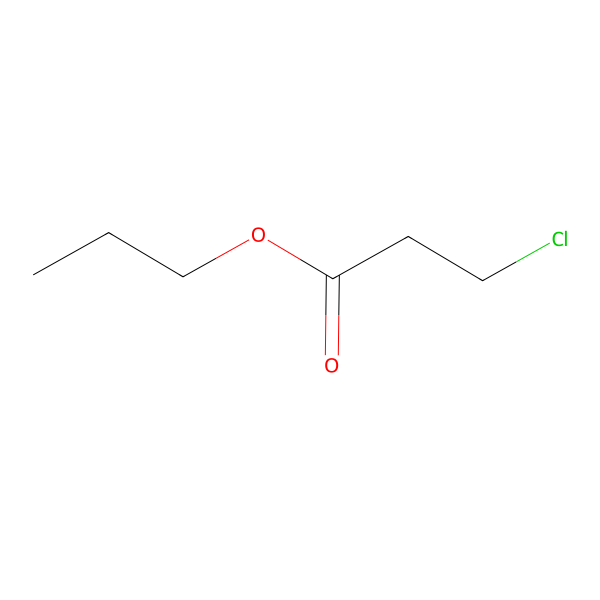 Propanoic acid, 3-chloro-, propyl ester molecular structure, CAS 62108-66-1