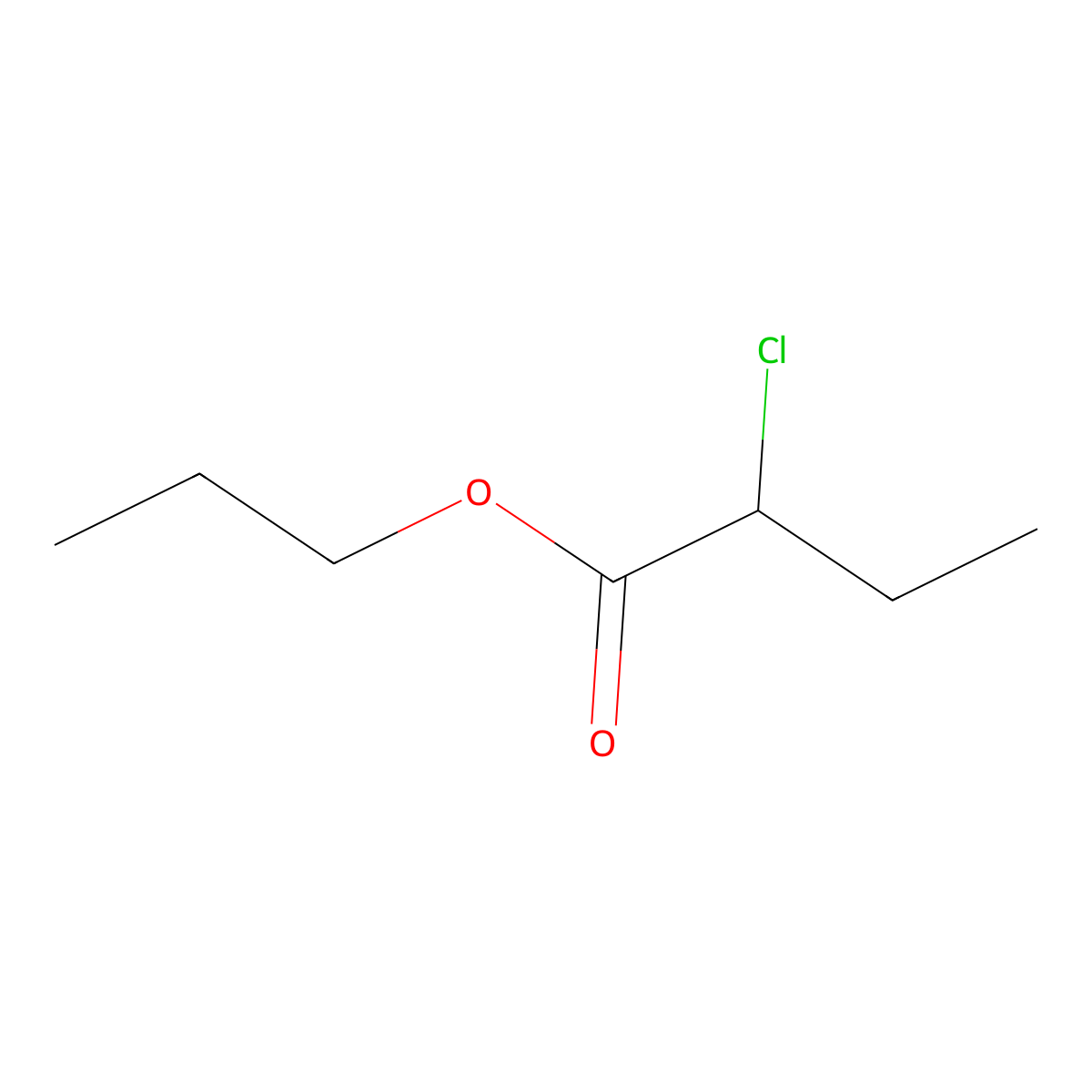 Propyl 2-chlorobutanoate molecular structure, CAS 62108-71-8
