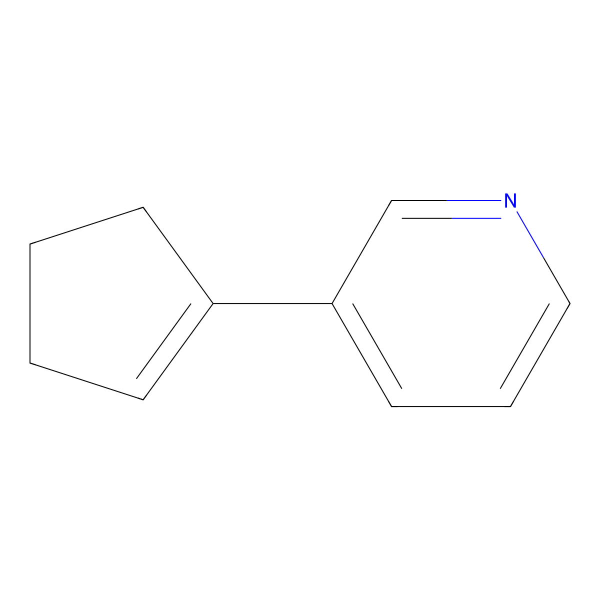 3-(Cyclopent-1-en-1-yl)pyridine molecular structure, CAS 62113-25-1
