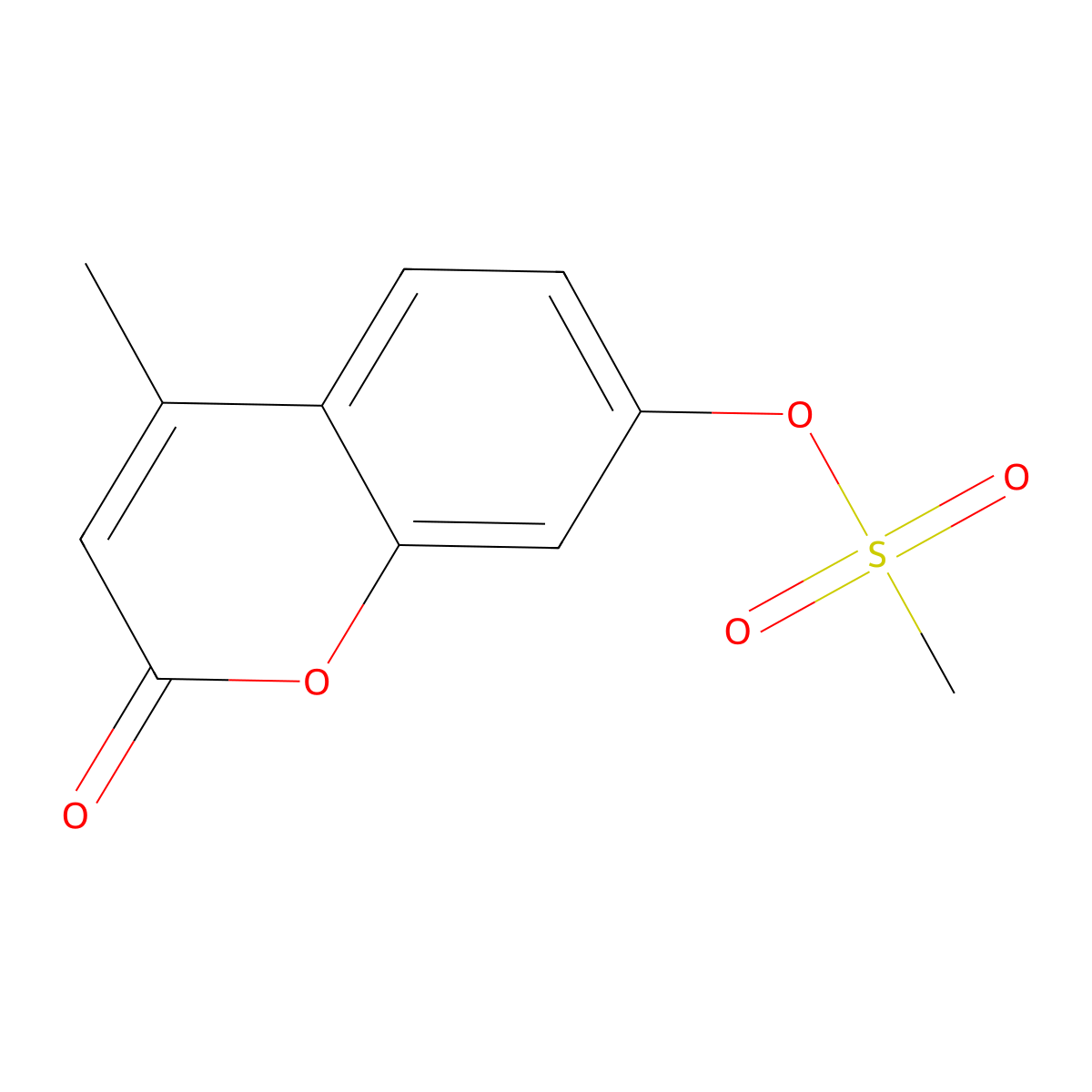 4-methyl-2-oxo-2H-chromen-7-yl methanesulfonate molecular structure, CAS 62113-92-2