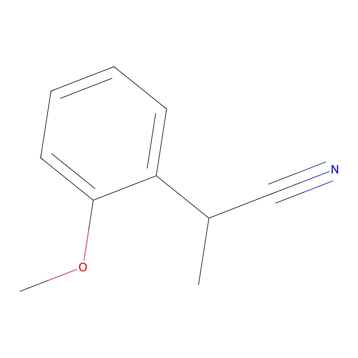 2-(2-Methoxyphenyl)propanenitrile molecular structure, CAS 62115-71-3