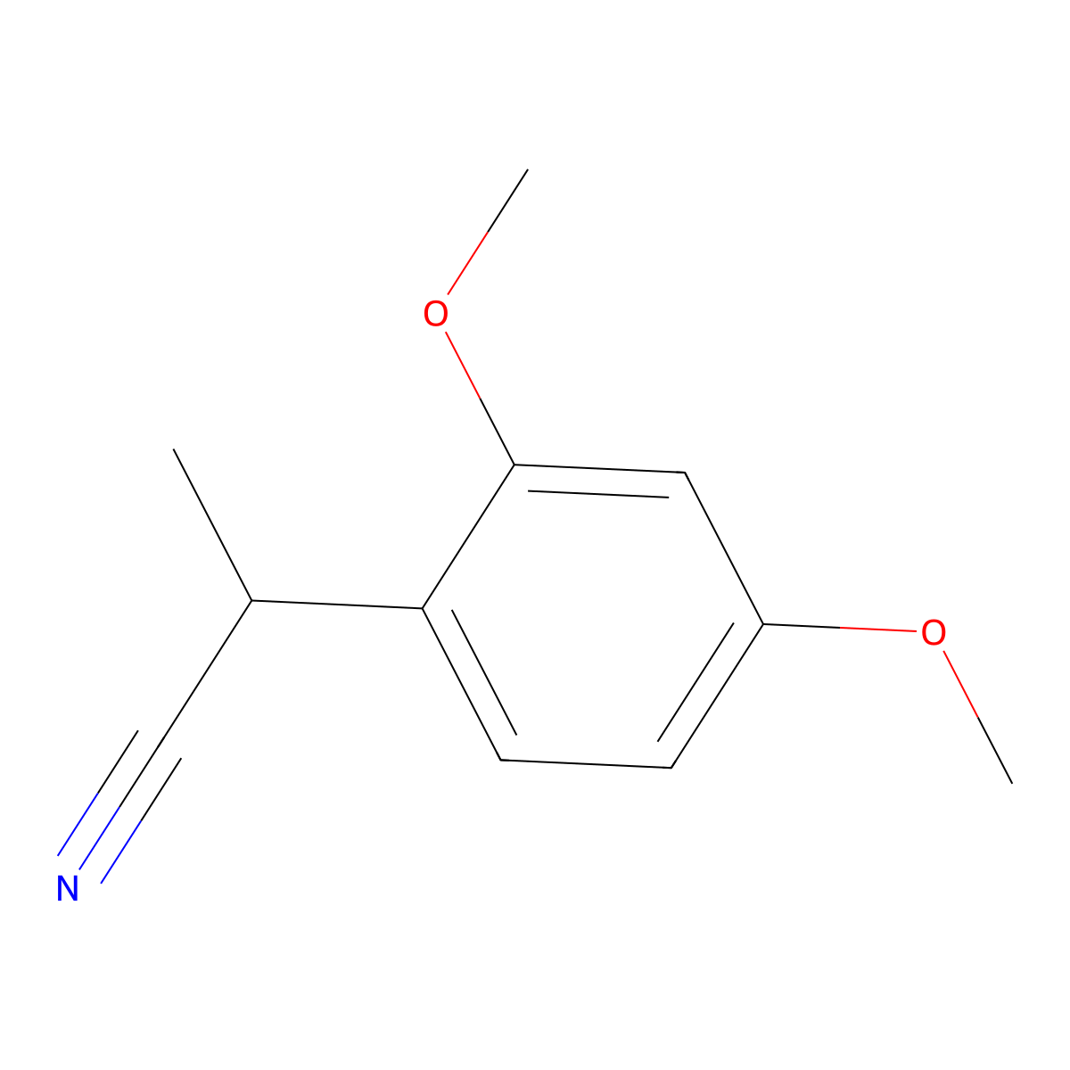 2-(2,4-Dimethoxyphenyl)propanenitrile molecular structure, CAS 62115-74-6