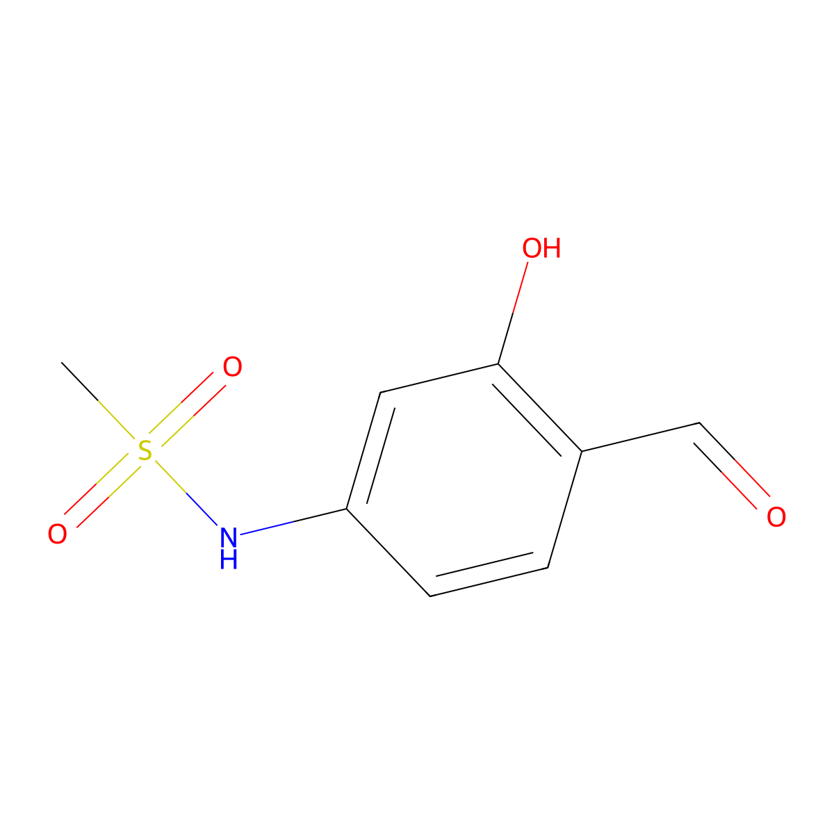 N-(4-Formyl-3-hydroxyphenyl)methanesulfonamide molecular structure, CAS 62119-75-9