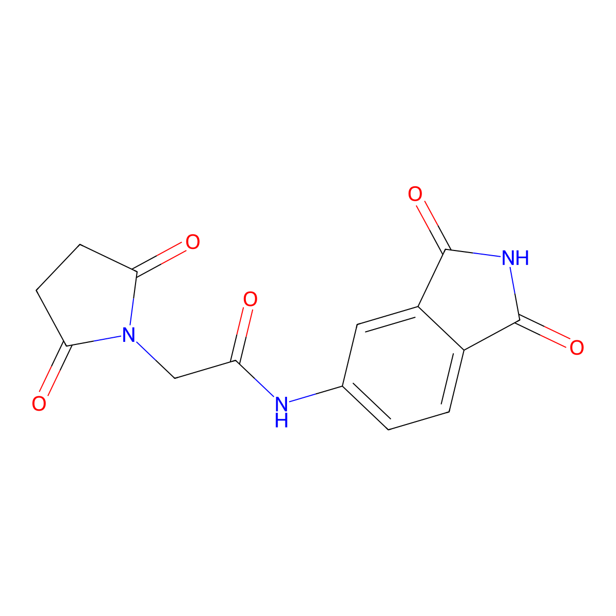 N-(1,3-dioxoisoindolin-5-yl)-2-(2,5-dioxopyrrolidin-1-yl)acetamide molecular structure, CAS 6212-27-7