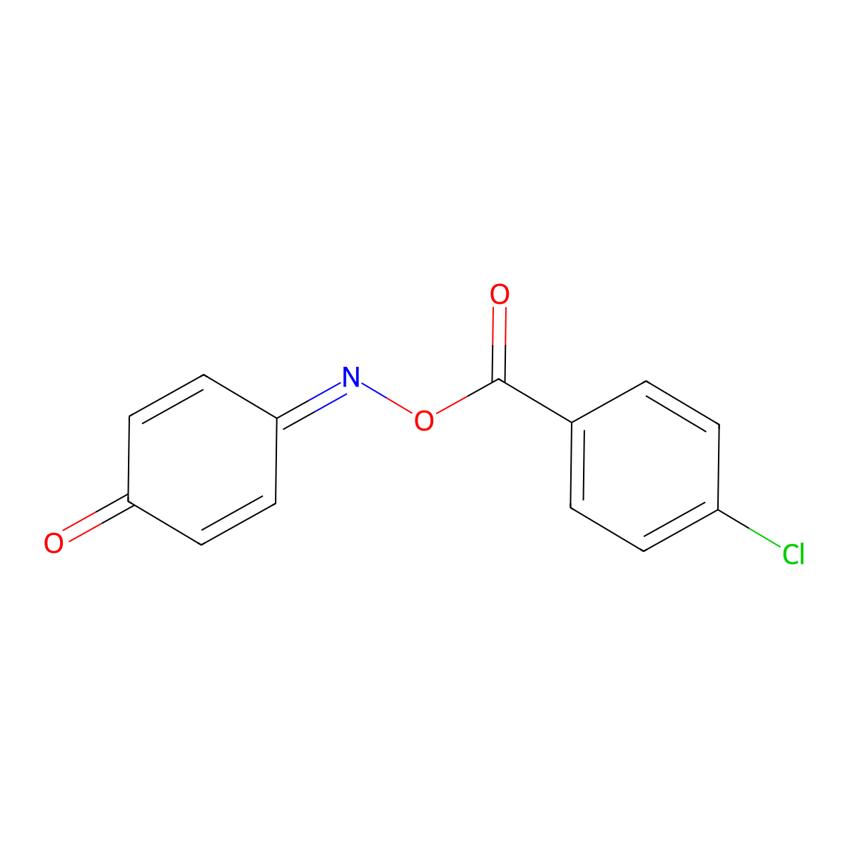 2,5-cyclohexadiene-1,4-dione, mono[O-(4-chlorobenzoyl)oxime] molecular structure, CAS 6212-87-9