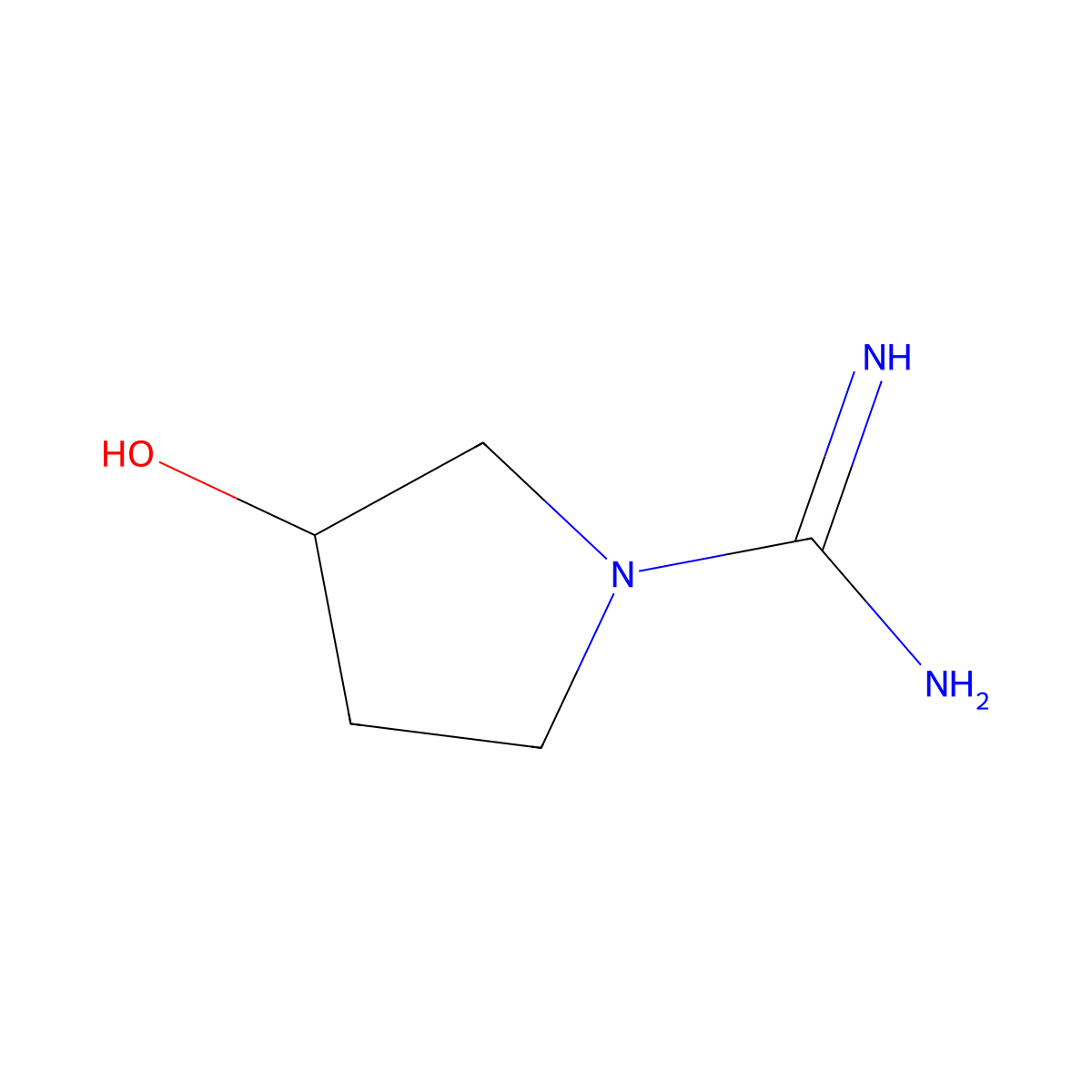 3-Hydroxypyrrolidine-1-carboximidamide molecular structure, CAS 62122-67-2