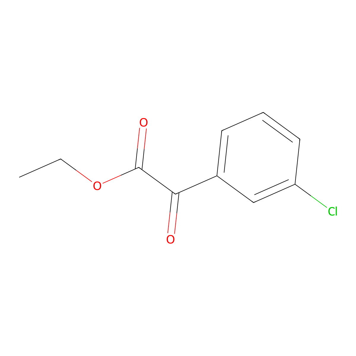 Ethyl 3-chlorobenzoylformate molecular structure, CAS 62123-73-3