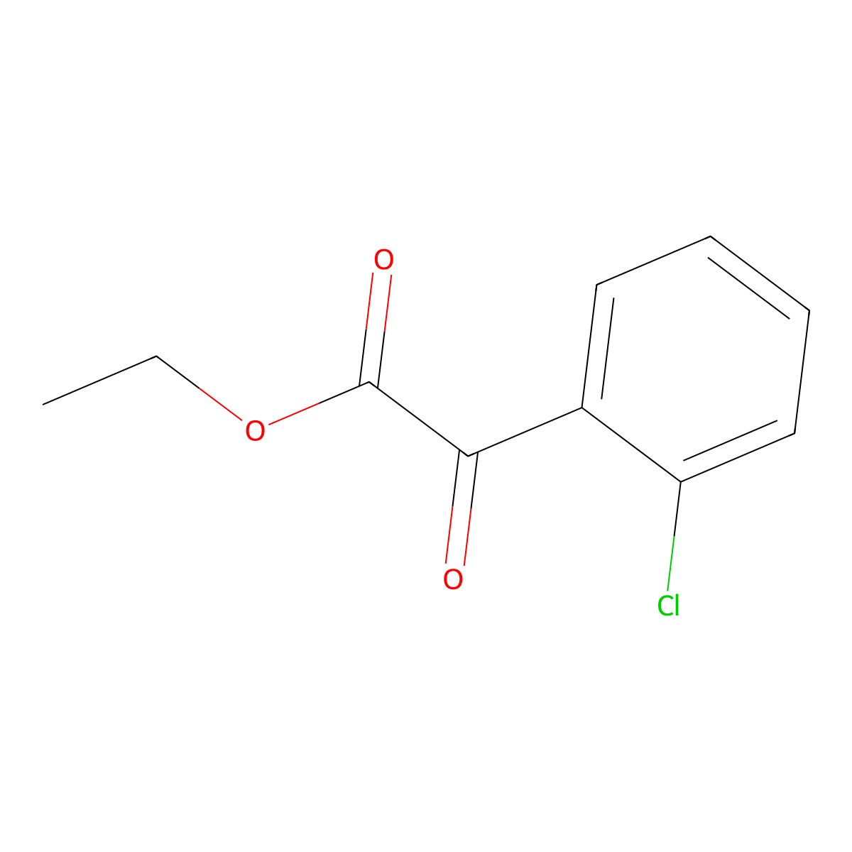 Ethyl 2-chlorobenzoylformate molecular structure, CAS 62123-75-5