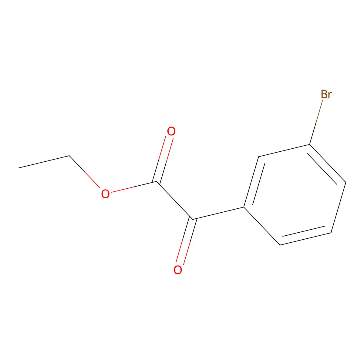 Ethyl 2-(3-bromophenyl)-2-oxoacetate molecular structure, CAS 62123-80-2