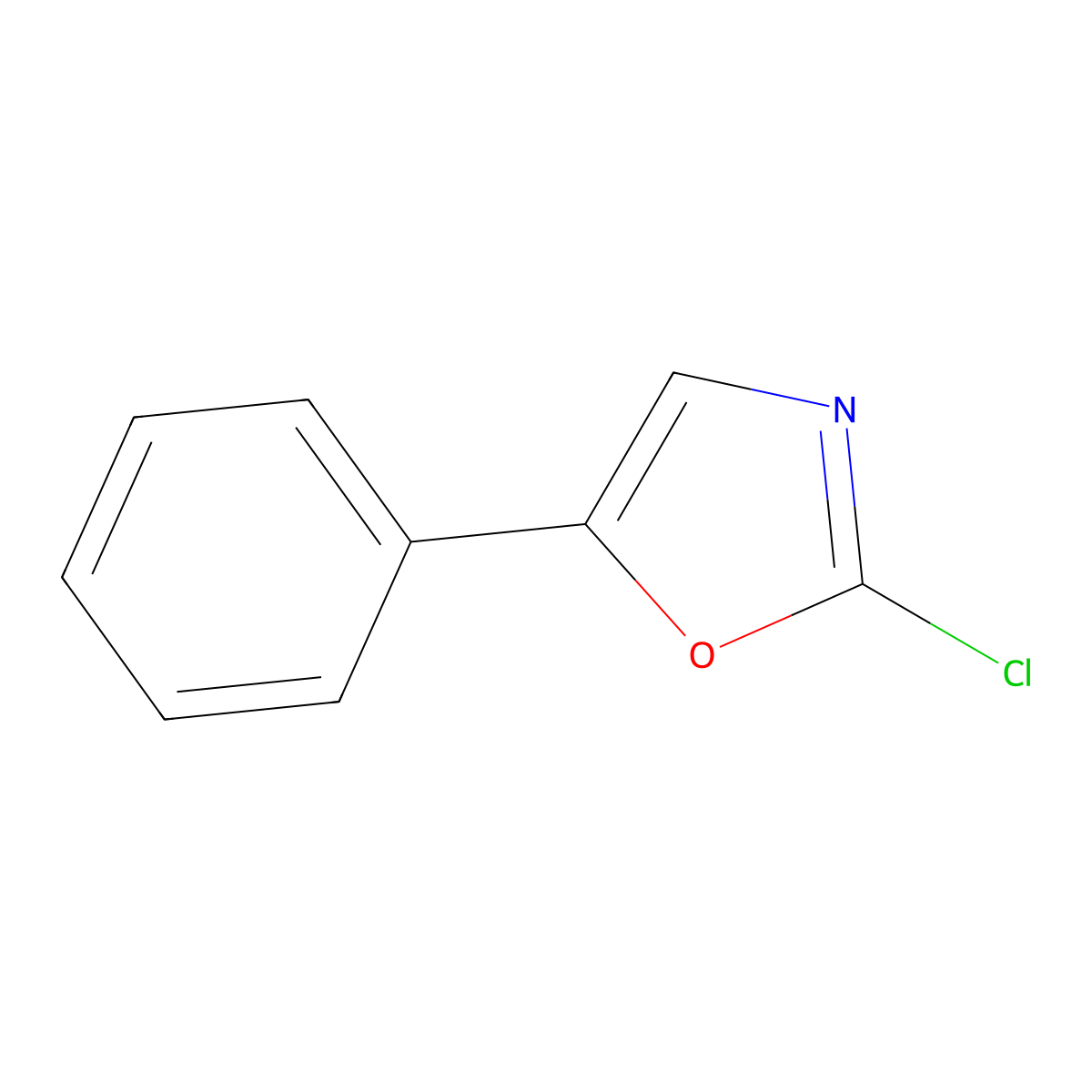 2-Chloro-5-phenyl-1,3-oxazole molecular structure, CAS 62124-43-0