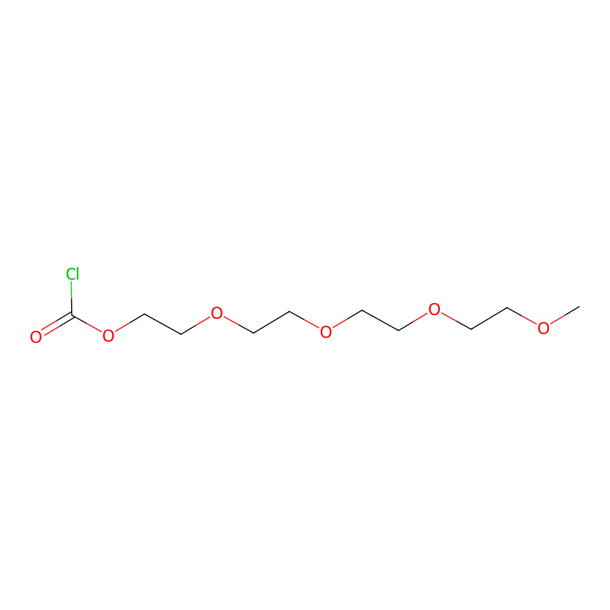 2,5,8,11-Tetraoxatridecan-13-yl carbonochloridate molecular structure, CAS 62124-69-0
