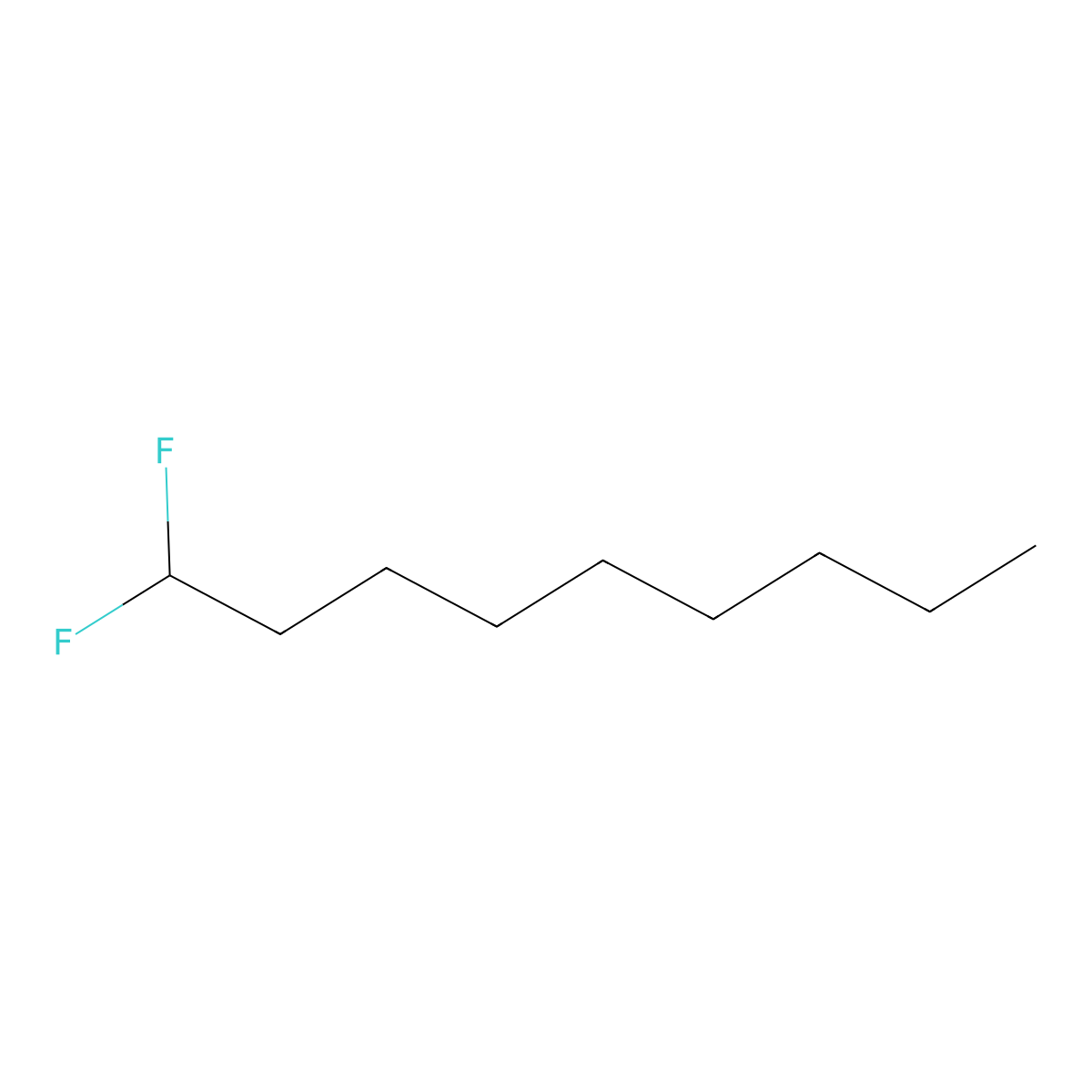 1,1-Difluorononane molecular structure, CAS 62127-42-8