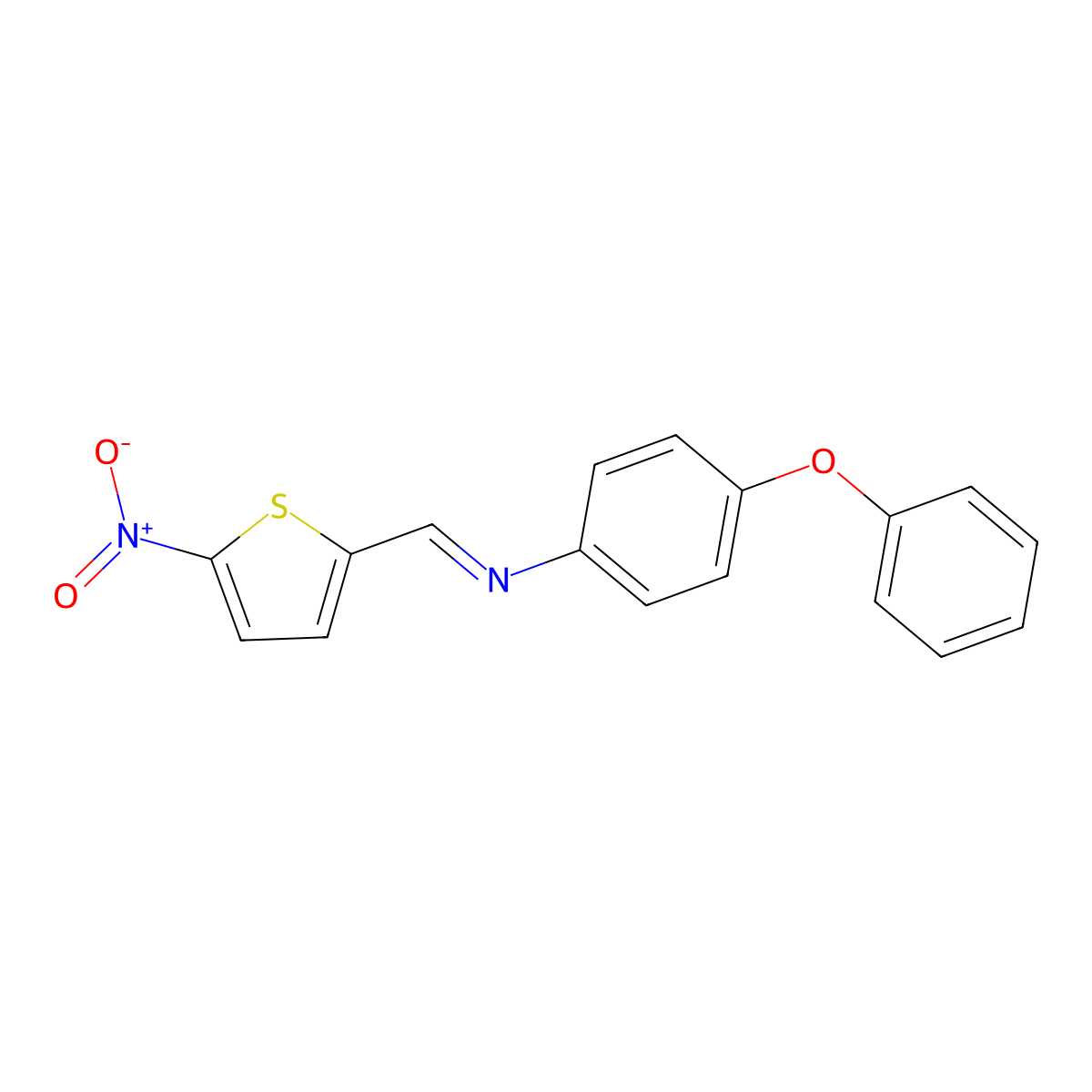 N-[(5-nitro-2-thienyl)methylene]-4-phenoxyaniline molecular structure, CAS 62128-02-3
