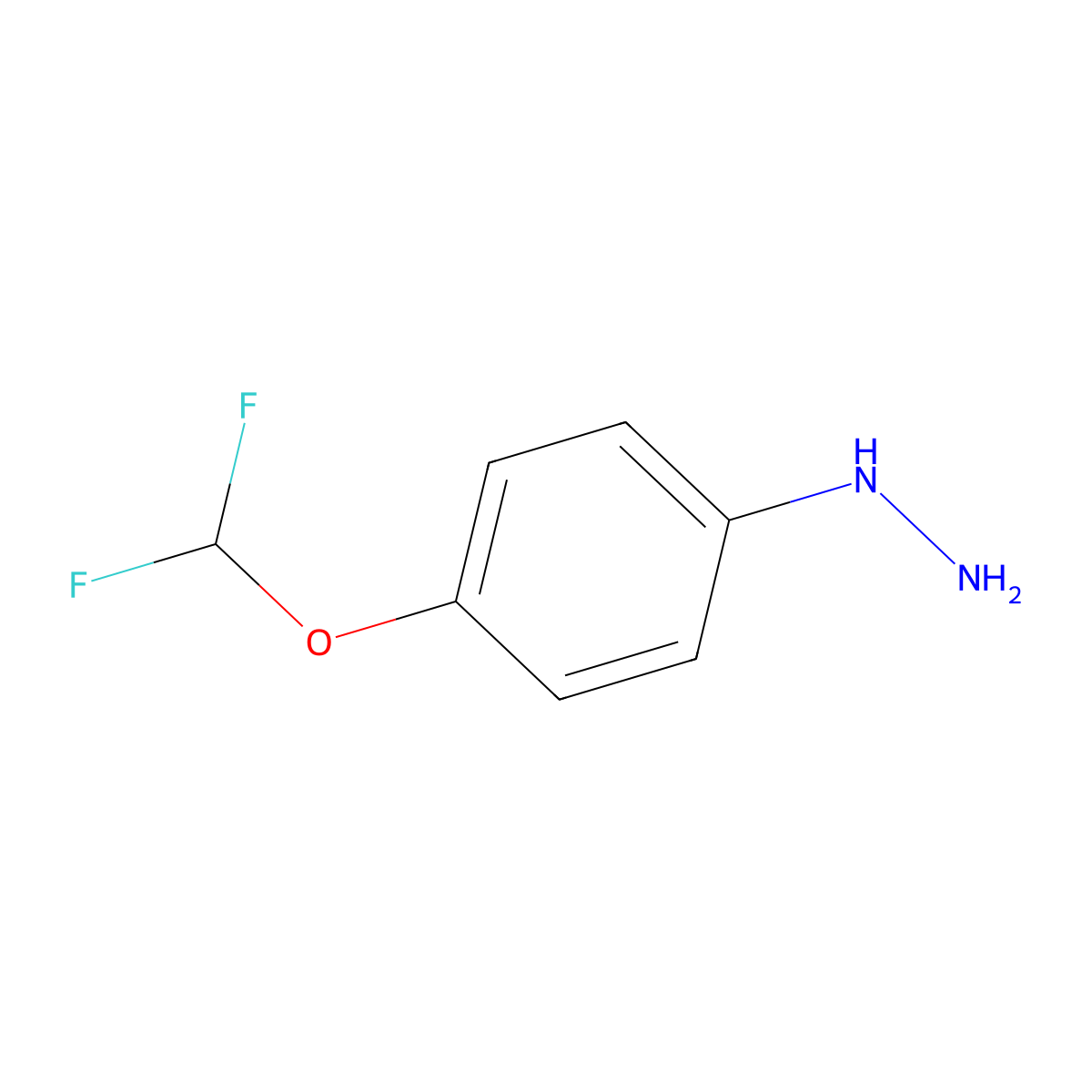[4-(Difluoromethoxy)phenyl]hydrazine molecular structure, CAS 62128-84-1