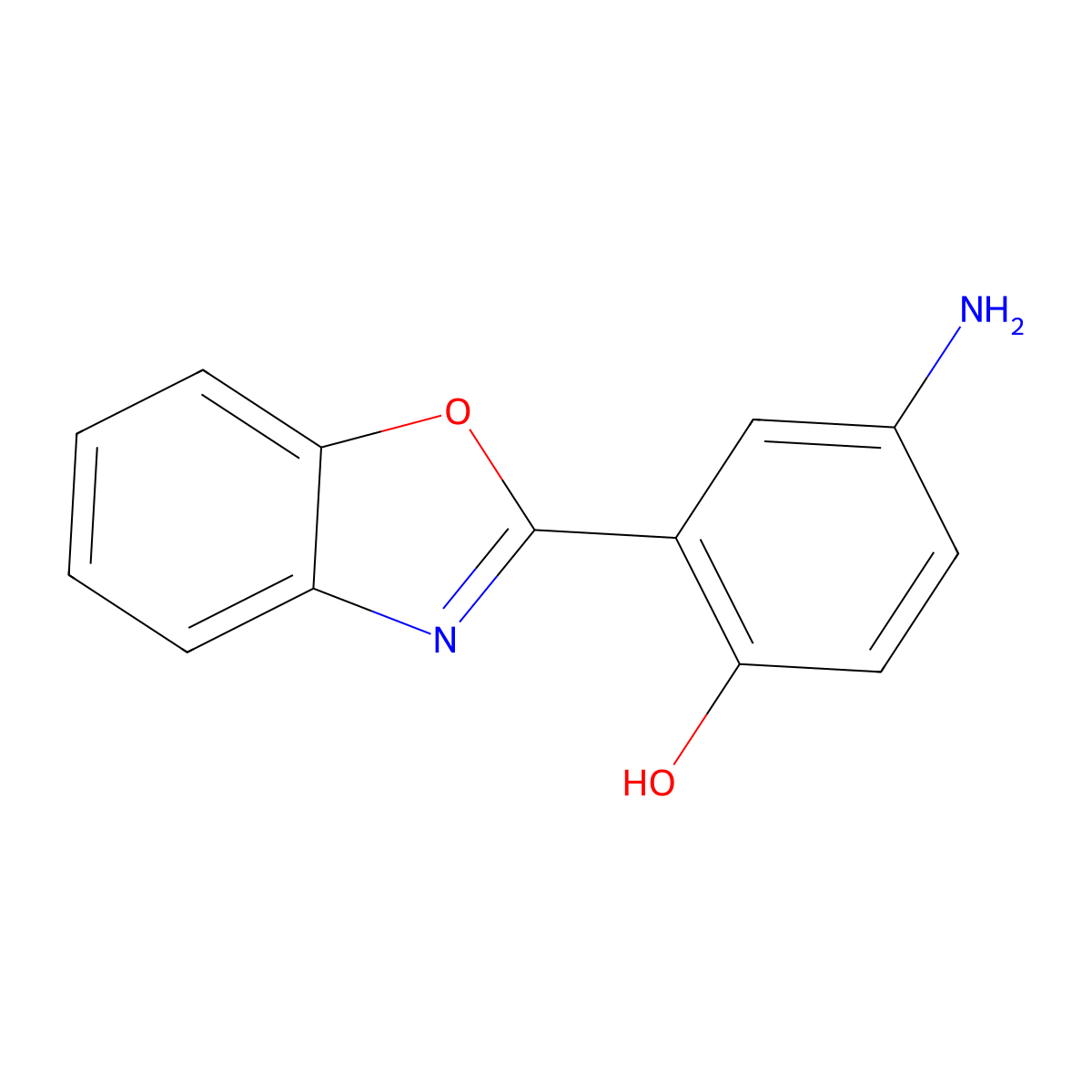 4-Amino-2-(1,3-benzoxazol-2-yl)phenol molecular structure, CAS 62129-02-6