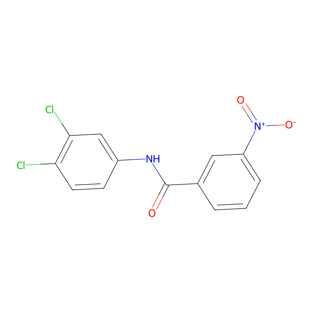 N-(3,4-dichlorophenyl)-3-nitrobenzamide molecular structure, CAS 62129-26-4