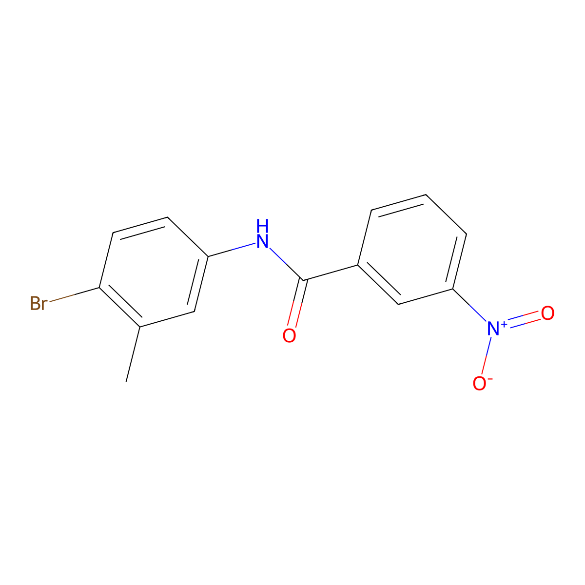 N-(4-bromo-3-methylphenyl)-3-nitrobenzamide molecular structure, CAS 62129-28-6