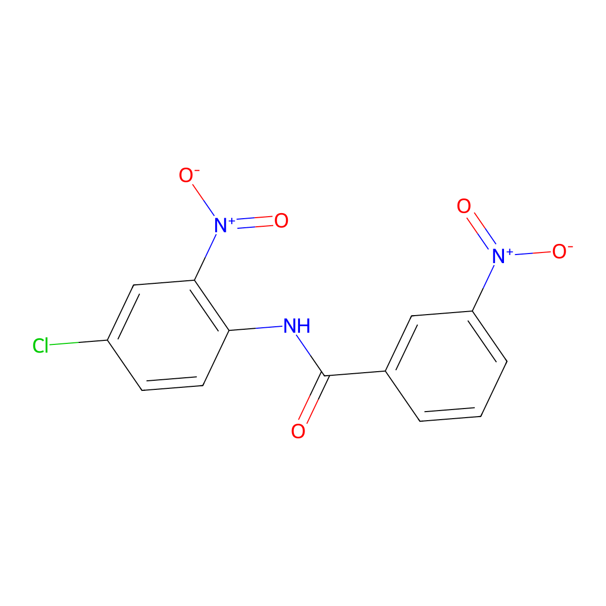 N-(4-Chloro-2-nitro-phenyl)-3-nitro-benzamide molecular structure, CAS 62129-30-0