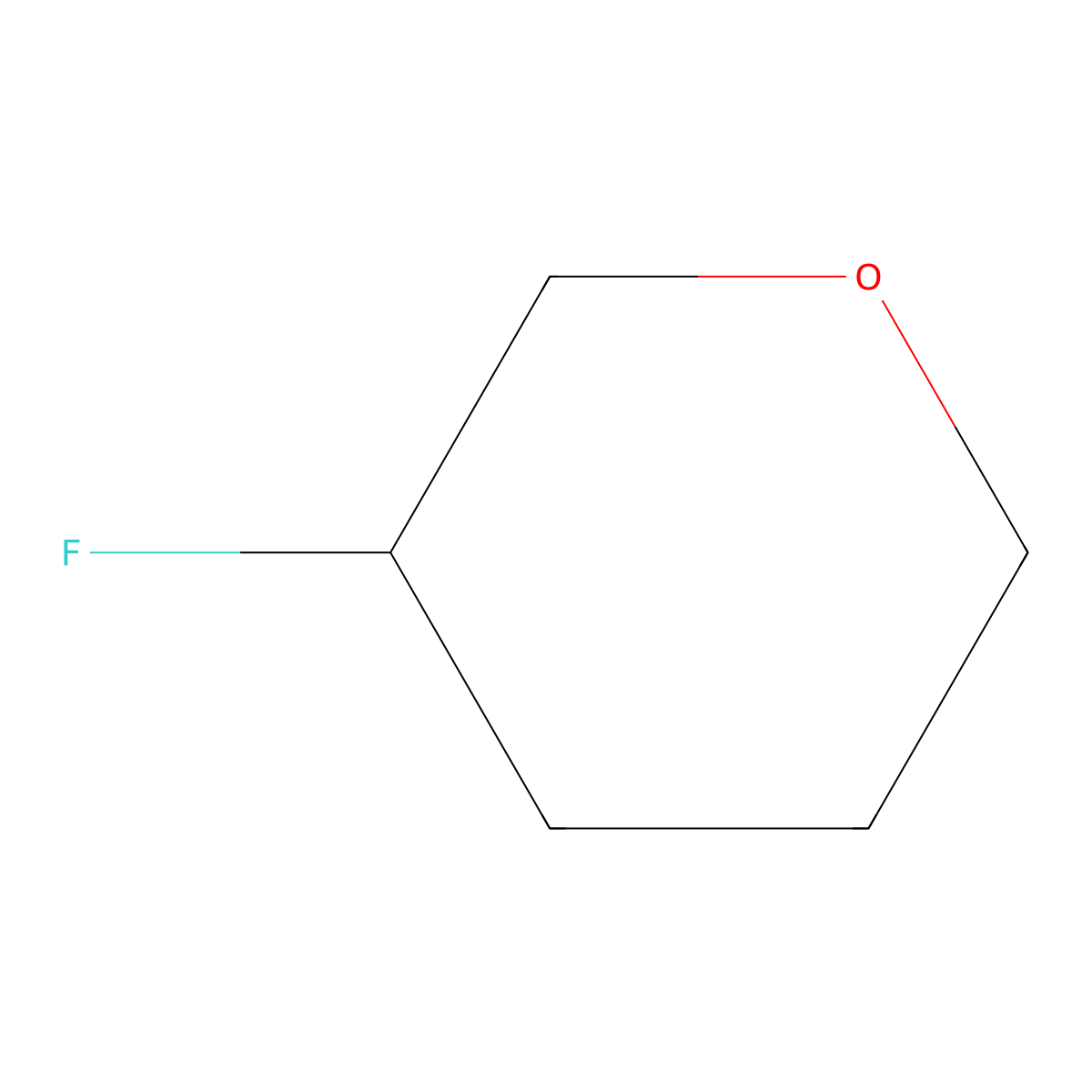 2H-Pyran, 3-fluorotetrahydro- molecular structure, CAS 62131-00-4
