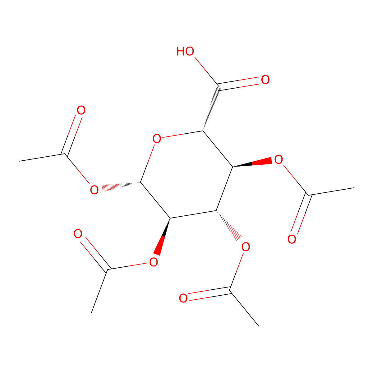 1,2,3,4-Tetra-O-acetyl-beta-D-glucuronic Acid molecular structure, CAS 62133-77-1