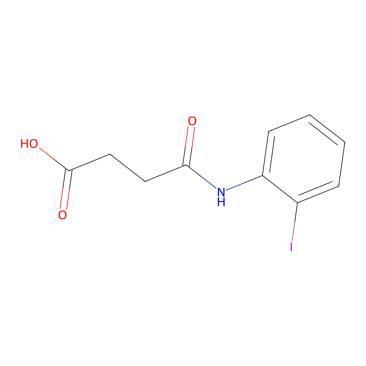 N-(2-Iodo-phenyl)-succinamic acid molecular structure, CAS 62134-46-7