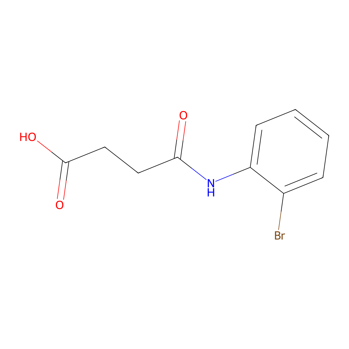 Butanoic acid, 4-[(2-bromophenyl)amino]-4-oxo- molecular structure, CAS 62134-47-8