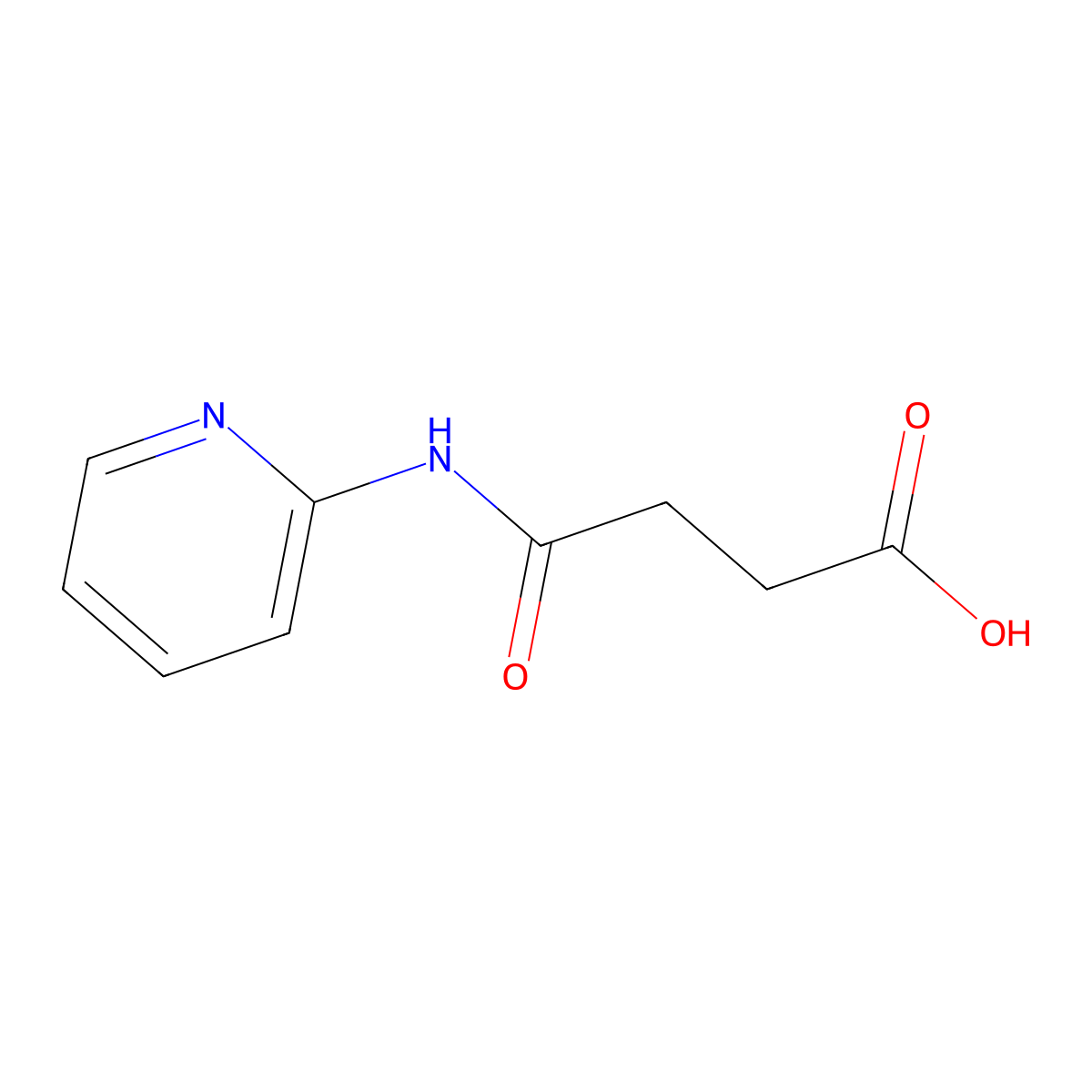4-Oxo-4-(2-pyridinylamino)butanoic acid molecular structure, CAS 62134-49-0
