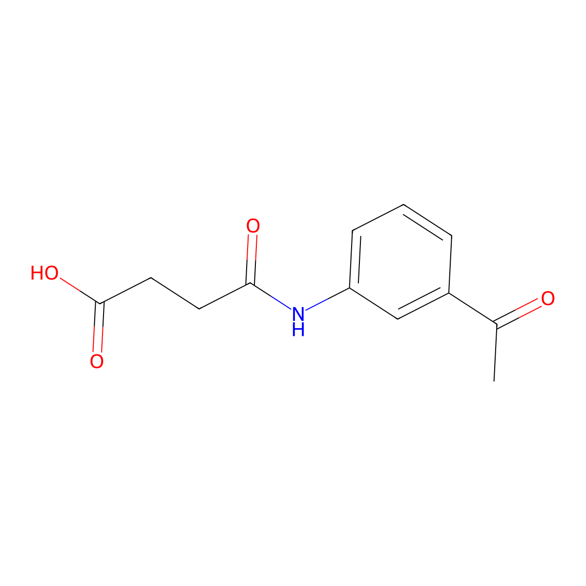 4-[(3-Acetylphenyl)amino]-4-oxobutanoic acid molecular structure, CAS 62134-52-5