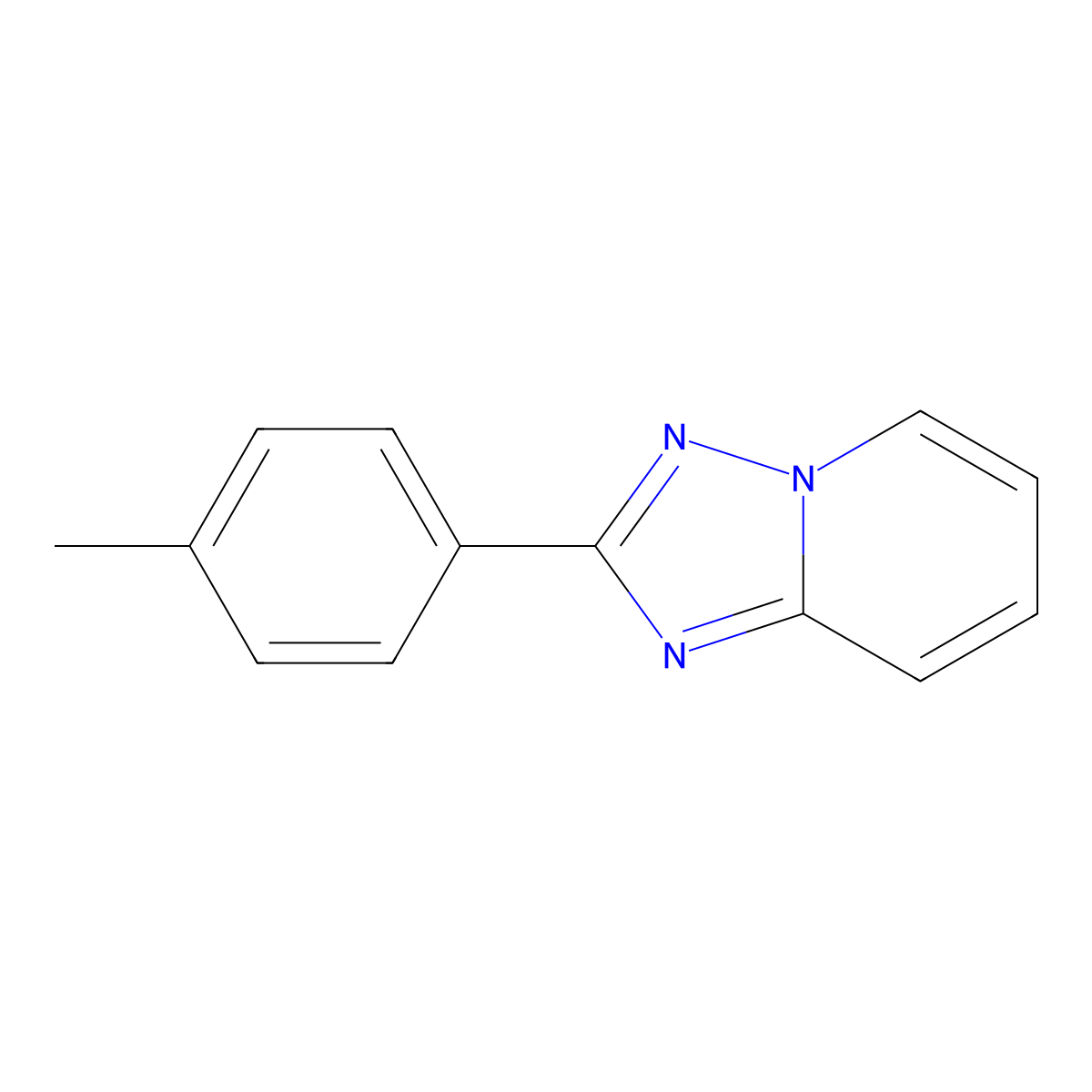 [1,2,4]Triazolo[1,5-a]pyridine, 2-(4-methylphenyl)- molecular structure, CAS 62135-57-3