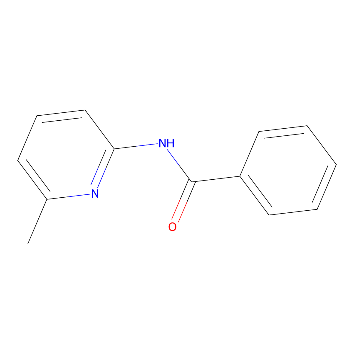 N-(6-methyl-2-pyridinyl)benzamide molecular structure, CAS 62135-66-4