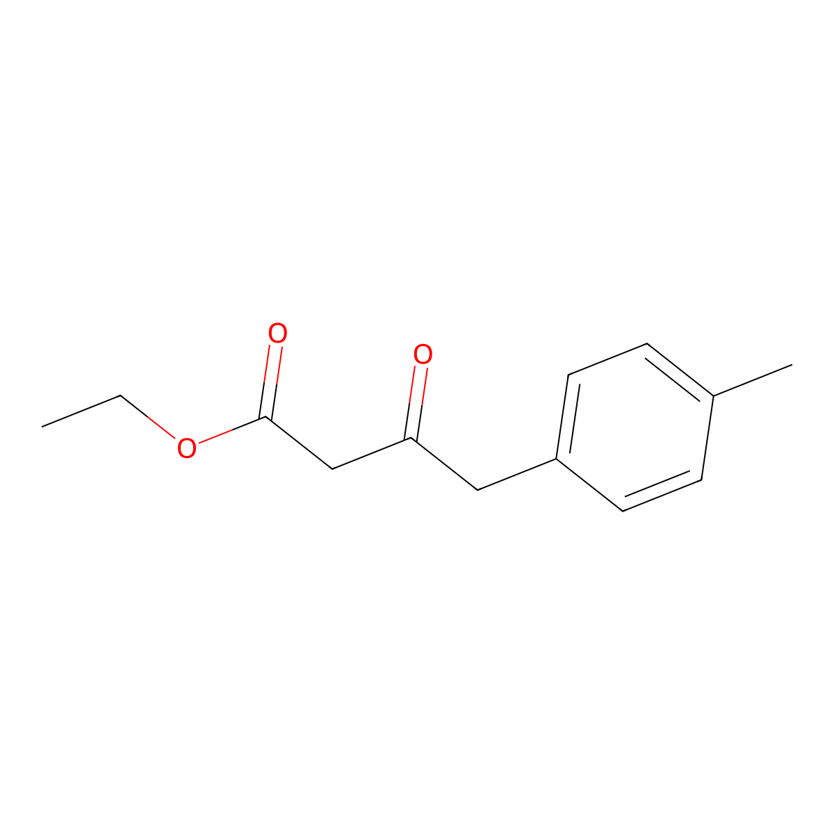 Ethyl 3-oxo-4-(p-tolyl)butanoate molecular structure, CAS 62135-86-8
