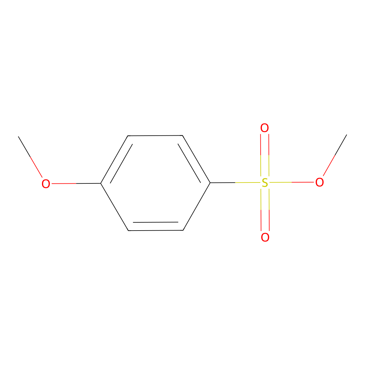 Benzenesulfonic acid, 4-methoxy-, methyl ester molecular structure, CAS 6214-19-3