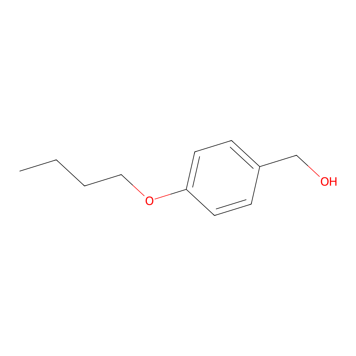 4-Butoxybenzenemethanol molecular structure, CAS 6214-45-5