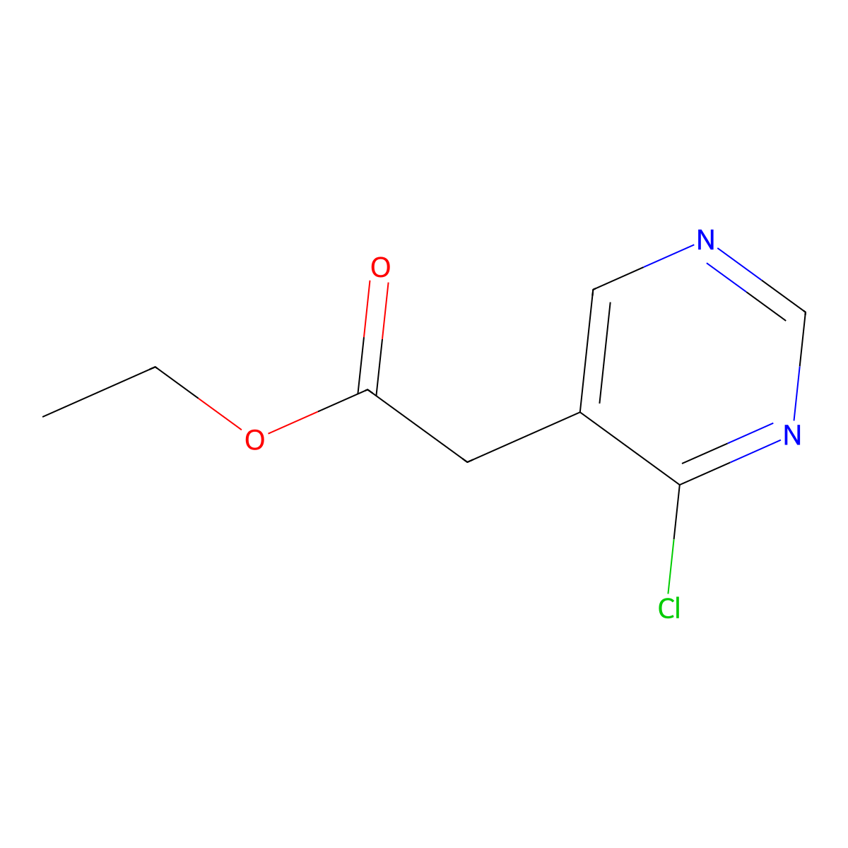 Ethyl 2-(4-chloropyrimidin-5-YL)acetate molecular structure, CAS 6214-47-7