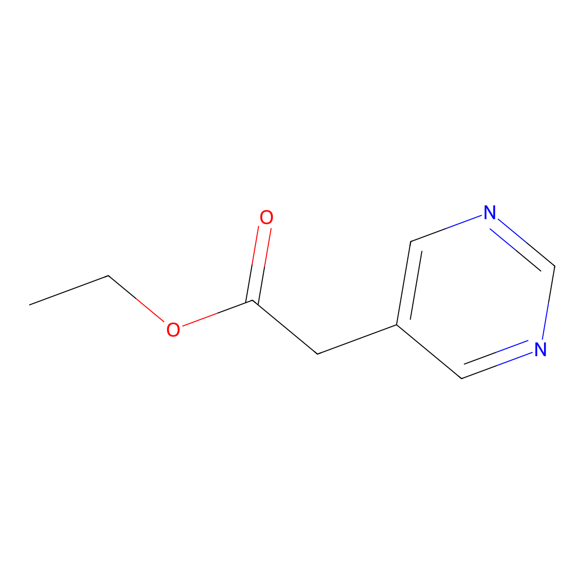Ethyl (pyrimidin-5-yl)acetate molecular structure, CAS 6214-48-8